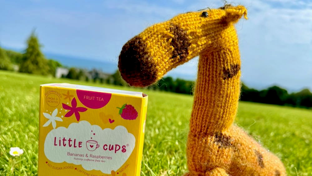 Banana raspberry tea by Little Cups Tea