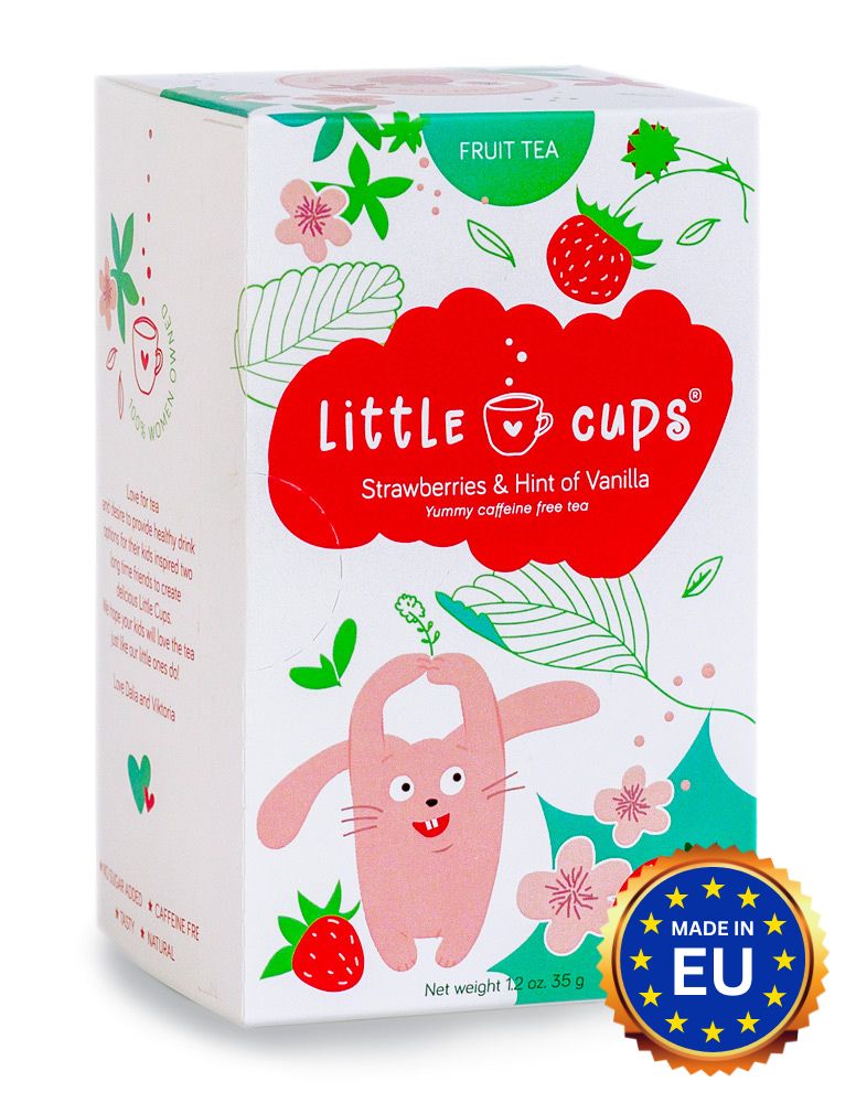 Children's tea with strawberries and vanilla by Little Cups Tea